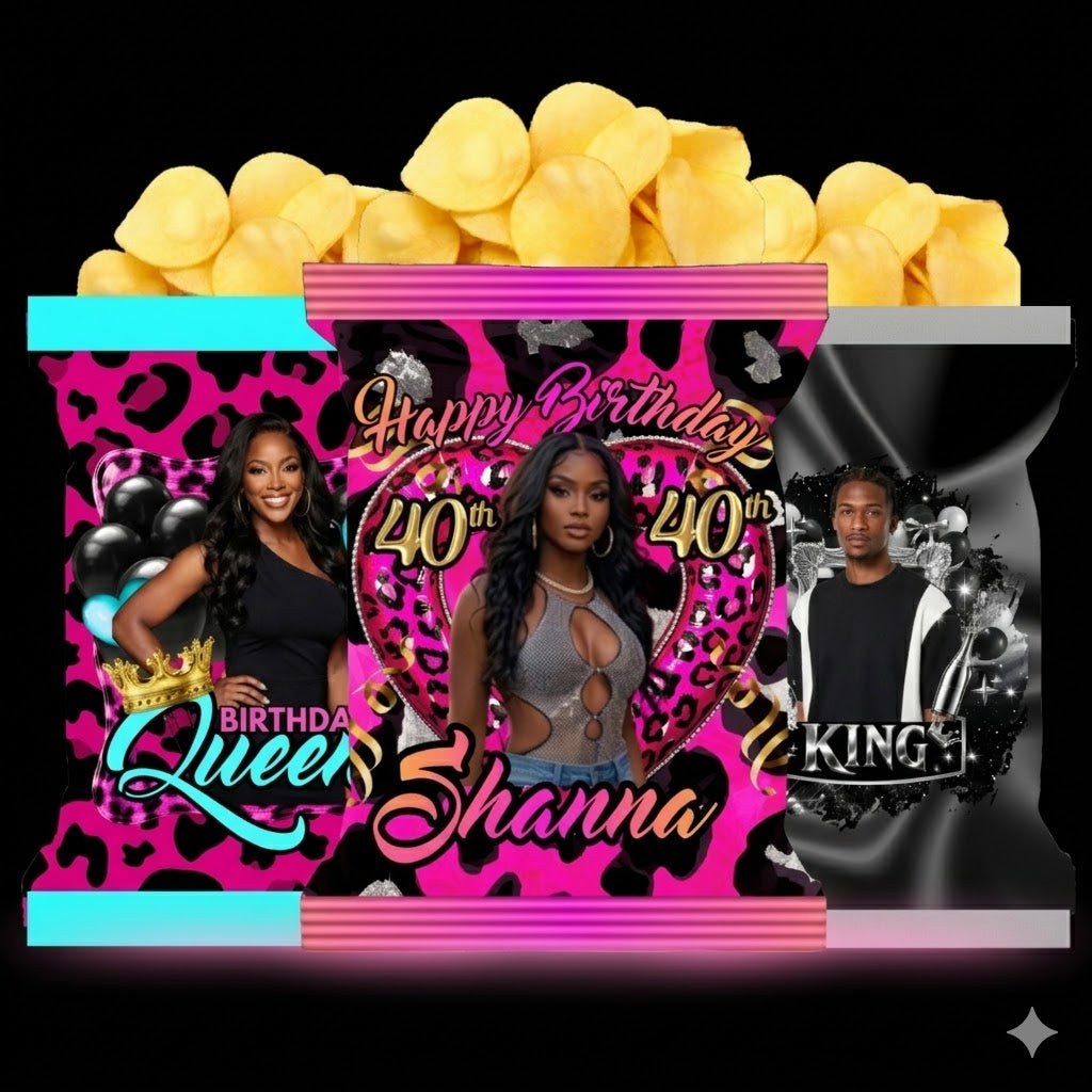 Custom Theme Chip Bags (Set of 12)