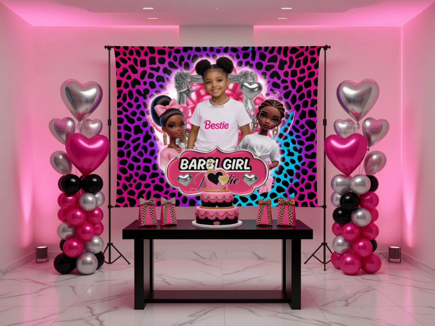 Custom "Barbi Girl Baddie" Backdrop