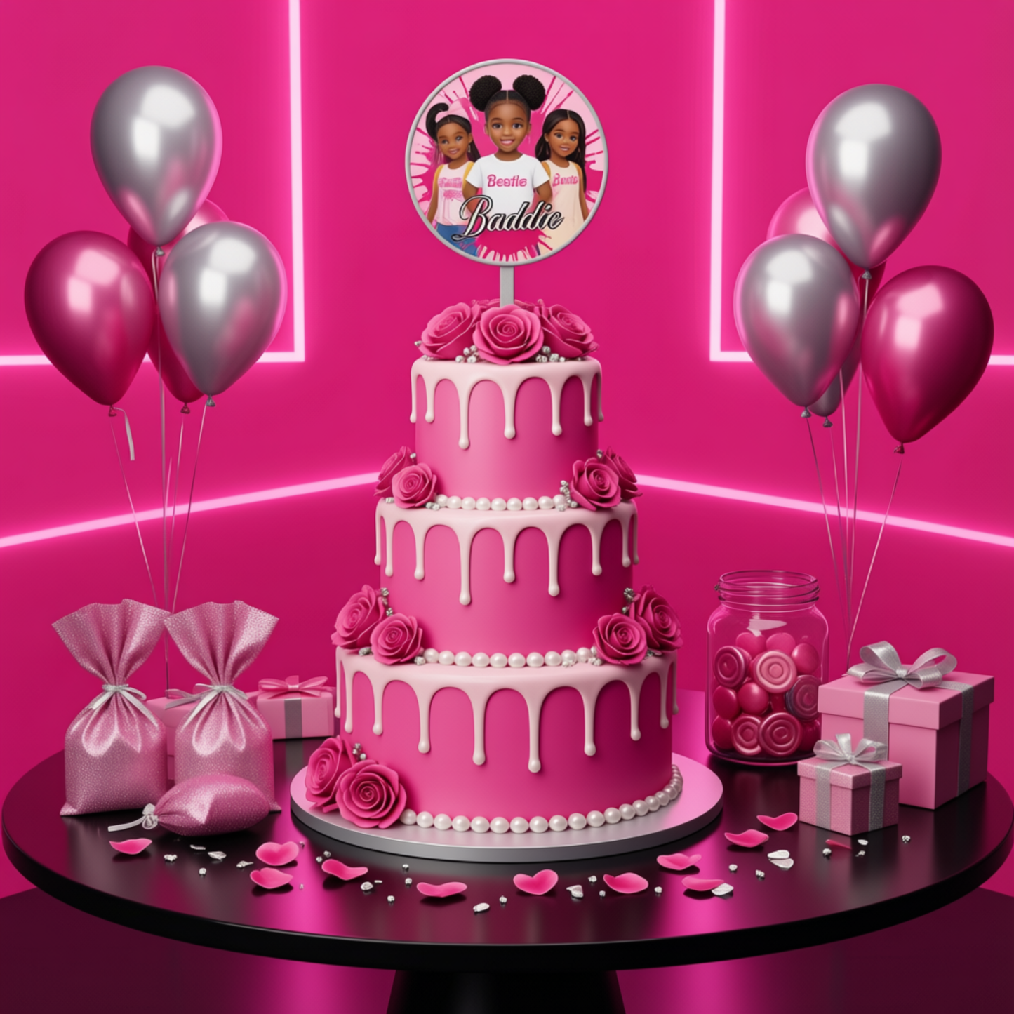 Custom "Baddie" Cake Topper