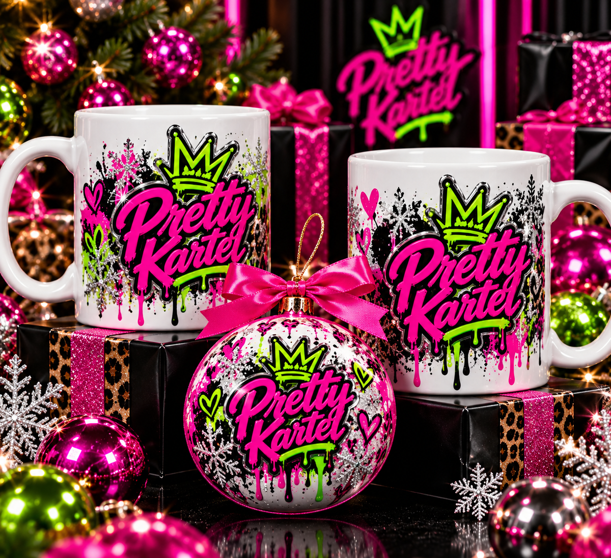 Holiday Bundle: 2 Custom Photo Mugs + Matching Ornament ($25)