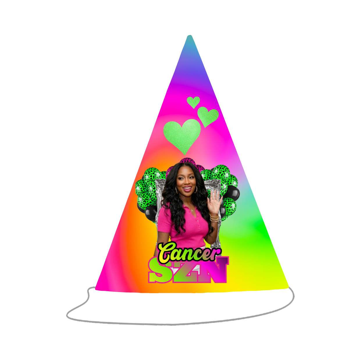 Custom Luxury Party Hats with Pom-Poms (Pack of 12)