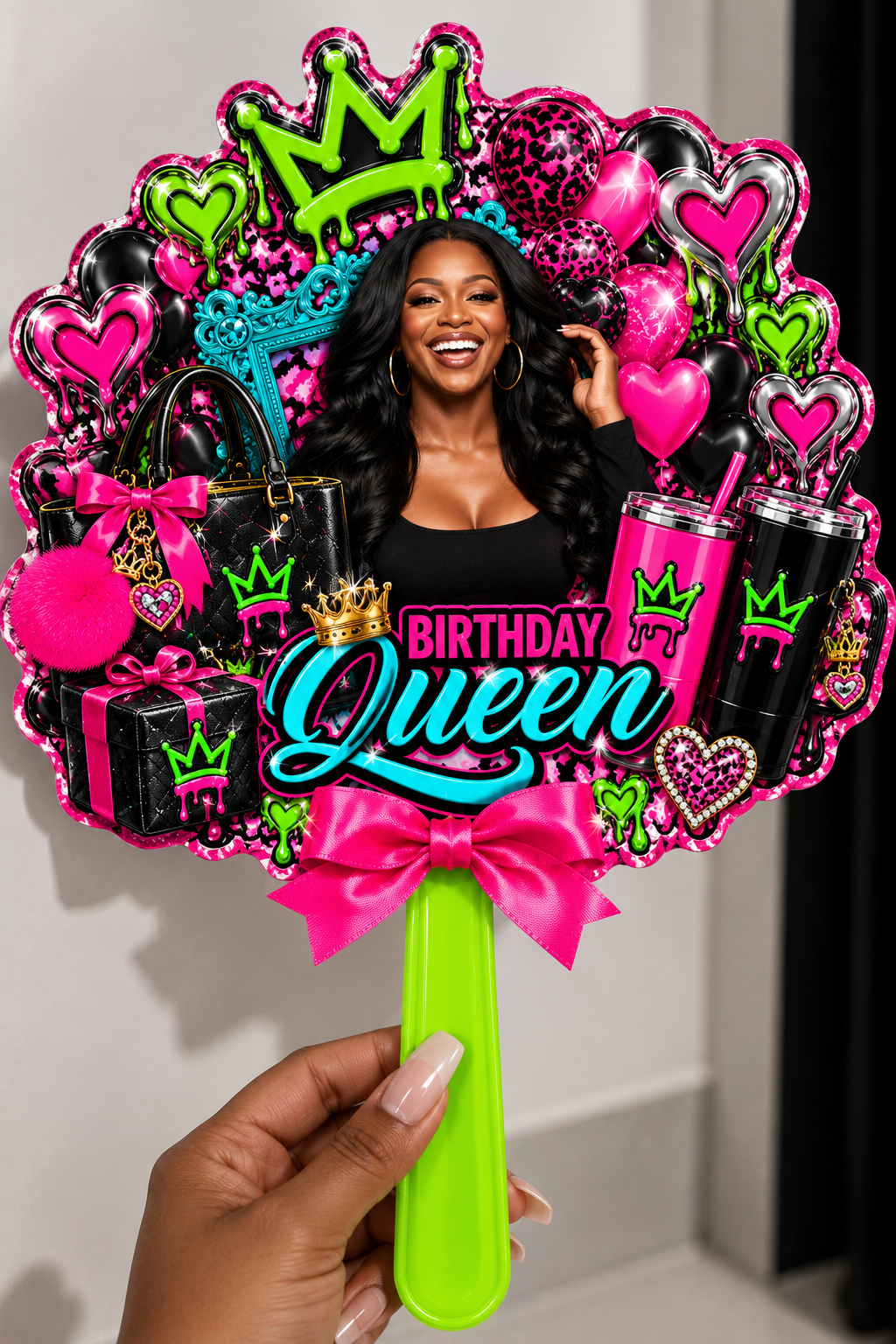 Custom Baddie Party Fans (Front & Back)