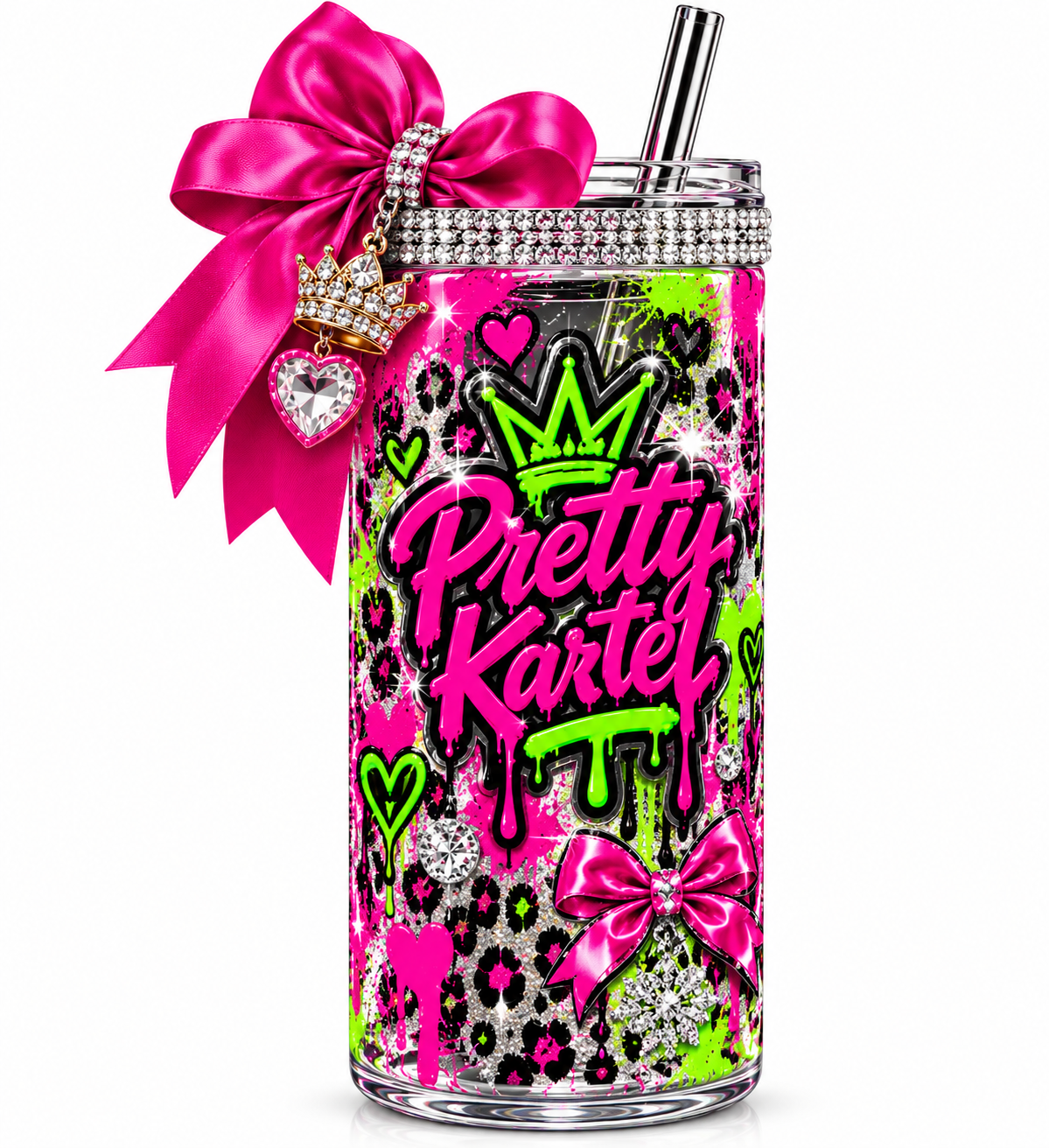 Custom 16oz Glass Tumbler + Straw | Personal Photo Design ($25)