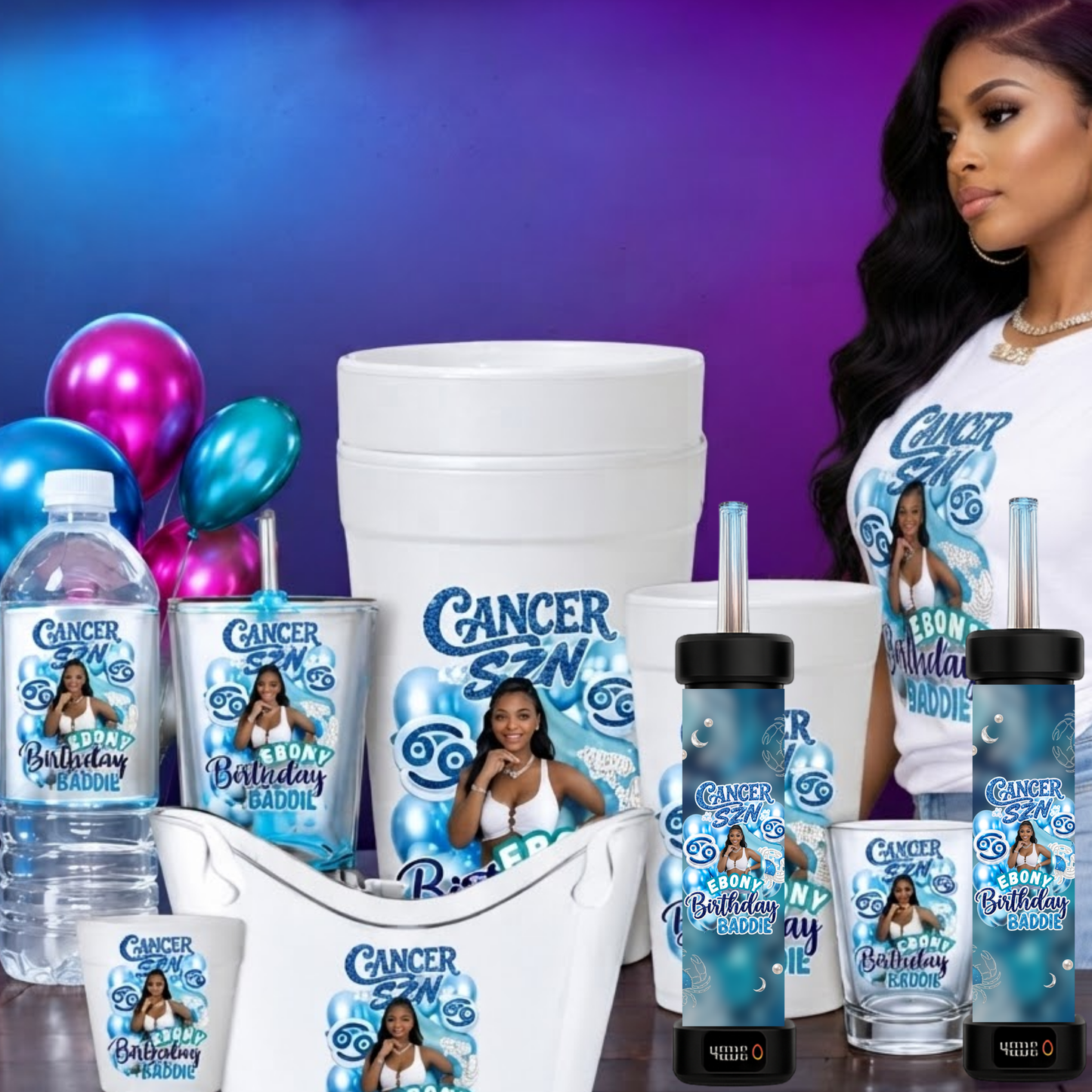 Cancer Szn Birthday Baddie Party Suite