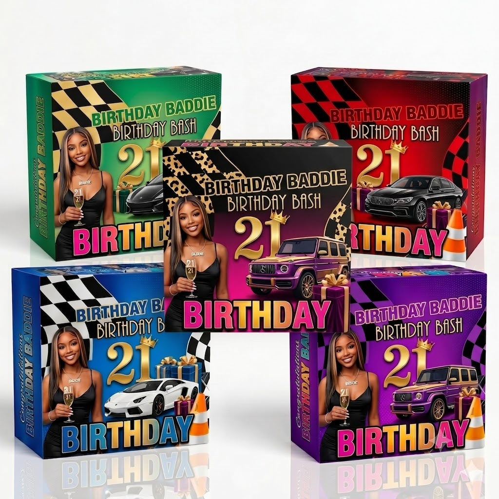 Custom Luxury Birthday Favor Boxes (Set of 12)