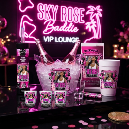 8x Baddie Party Favor Templates | Editable Canva Bundle